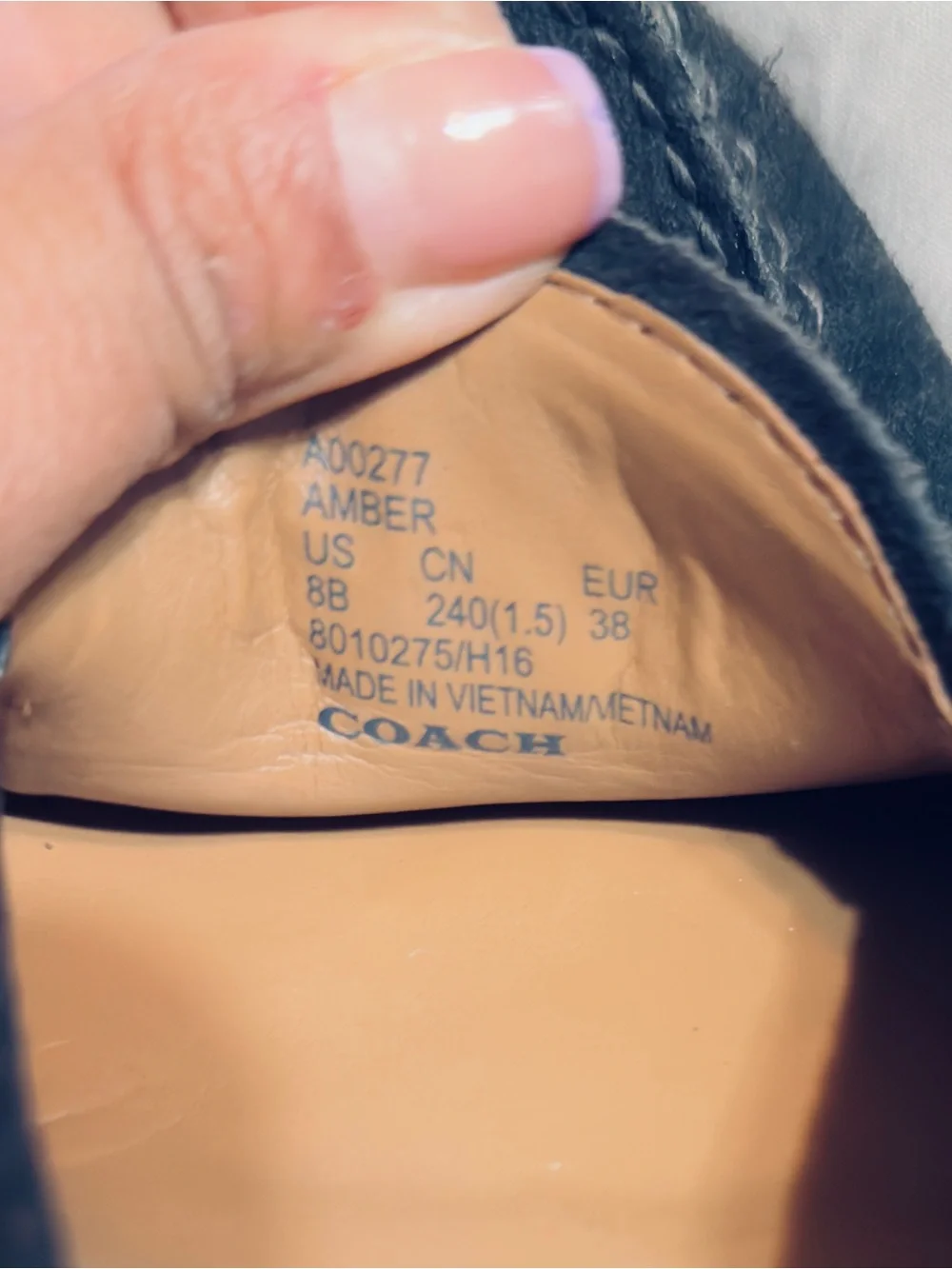 COACH Women’s Suede Driving Loafers in Olive Green size 8